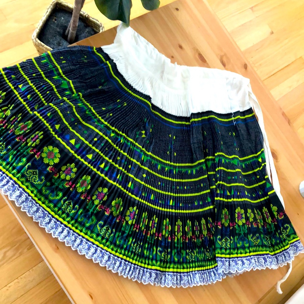 Traditional Rare Hmong Skirt Laced